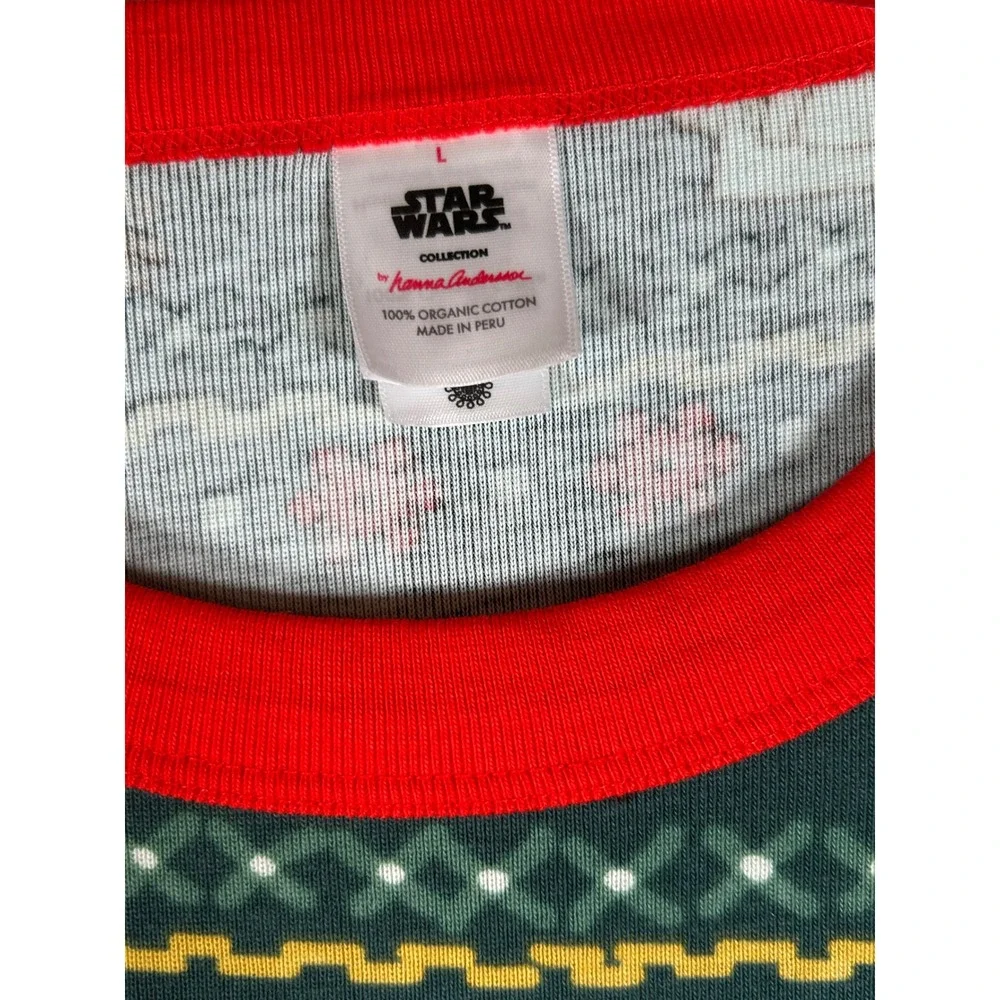 Hanna Andersson Star Wars Mandalorian Grogu Holiday Pajama Set Green L Unisex